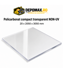 Policarbonat compact transparent NON-UV 20 x 2050 x 3050 mm